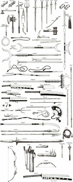 various tools are shown in this black and white illustration, including hammers, wrenches,