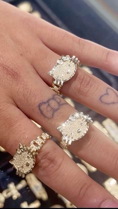 Ring Tattoo, Hello Kitty Jewelry, Dope Jewelry