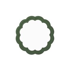 an empty green paper circle on a white background