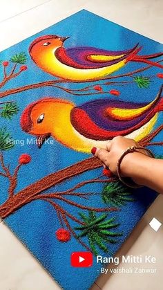 Rangoli Designs Latest Poster, Diwali Poster Rangoli Designs, Bird Rangoli Design, Diwali Rangoli Unique Design, Birds Rangoli Designs, Rangoli Designs Poster, Rangoli Designs Unique Beautiful, Rangoli Latest Design, Diwali Rangoli Unique