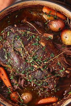 Slow Cooked Dutch Oven Chuck Roast Dutch Oven Chuck Roast, Round Roast Recipe, Top Round Roast Recipe, Top Round Roast