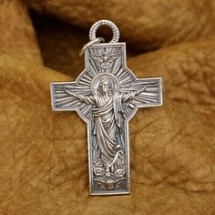 Premium 925 Sterling Silver Jesus Christ Cross Pendant Good Detail Jewelry TA341NA, Fashion Jewelry Jesus Christ Cross, Christ Cross, Stone Cross, The Cross Of Christ, Catholic Medals, Silver Cross Pendant, Detailed Jewelry, Sterling Silver Cross, Silver Cross