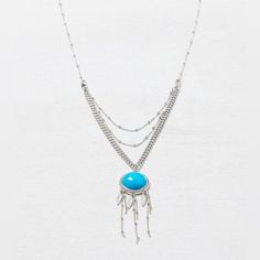 American Eagle Outfitters Silver & Turquoise Modern Dreamcatcher Necklace. Nwt. True Retro. Please Send Reasonable Offers Through The Offer Button! Follow To Keep Updated! (5) Blue Bohemian Necklace With Silver Chain, Bohemian Blue Necklace With Silver Chain, Bohemian Blue Jewelry With Silver Chain, Sale On Clothes, Dreamcatcher Necklace, Dream Catcher Necklace, Boho Beauty, Wild Beauty, Mens Silver Necklace