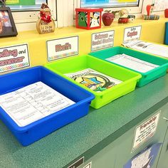 the classroom desk is organized and ready for students to use