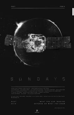 an advertisement for the sundays space station, which has been designed to look like it