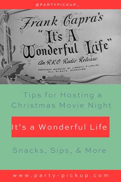 a christmas movie night with the title frank capra's it's a wonderful life