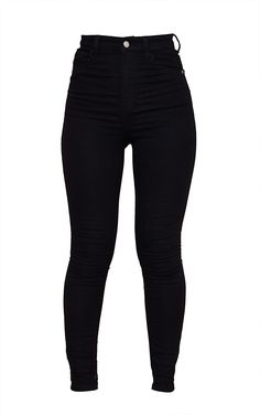 Give your wardrobe a seriously fresh update with these jeans. Featuring a black material with a high waisted style and a skinny fit. Simply add a crop top and heels and a blazer to elevate the look further. Length approx 80cm/31.5inch (Based on a sample size UK 8) Model wears size UK 8/ EU 36/ AUS 8/ US 4Model Height - 5ft 7inchp]:!mb-0inch>Category: DenimProduct type: Skinny JeansColour: BlackMaterial: Stretch DenimDesign: PlainOccasion: Day Black Fitted Jeans Affordable, Black High-waist Jeans With Five Pockets, Black High Waist Tight Jeans, High-waist Black Elastane Jeans, Black High-waisted Slim Fit Jeans, High Waist Fashion, High Waisted, Crop Tops, Blazer