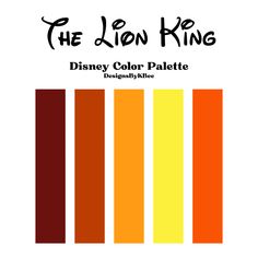 the lion king color palette for disney's coloring book is shown in black and white