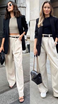 Bibi Fashion, Teachers Outfits, Wide Leg Pant Outfit, Beige Pants Outfit, Trouser Outfits, Ideas Outfit