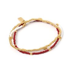 Stack them up high with our trendy Sunny Bracelet Set! Featuring 3 beaded beauties, one gold, one white and one burgundy, this set helps you mix it up and more importantly, make it fun!  Available in Coral, Forrest, Mango, Navy, Ocean, Khaki and Burgundy. 14k Gold (1 Micron Plating)  Glass Beads  E-coating for a premium finish  Lead & Nickel Free  Tarnish Resistant Red Sunnies, August Birthstone Jewelry, July Birthstone Jewelry, Jewelry Ring Box, Pearl Jewellery Earrings, Men's Jewelry Rings, Affordable Jewelry, Evil Eye Jewelry, August Birth Stone