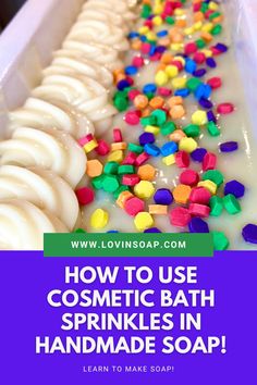 how to use cosmic bath sprinkles in handmade soap