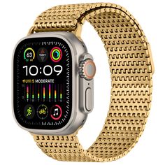 PRICES MAY VARY. 【Compatible with iWatch Ultra 49mm】 Anlinser smartwatch bands are compatible with Apple Watch Ultra 2/Ultra 49mm. Fit 6.5"-10.2" (166mm -260mm) wrist, specially designed for men and women 【Strong Magnetic】Strong magnetism can prevent metal band from falling and loosening to protect your apple watch. Whether it is used in exercise or daily, the stainless steel connector and magnetic clasp firmly lock your iwatch, don't worry about the watch drop 【Soft & Breathable】Anlinser smartw Apple Watch Bands Mens Gold, Apple Watch Armband, Ultra Series, Apple Watch Ultra, Watch Ultra, Metal Straps, Apple Watch Strap, Wearable Technology, Magnetic Clasp