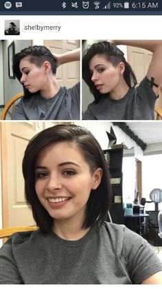 Bob Hairstyles Tucked Behind Ear, Medium Hair With Side Shave, Hair Shaved Above Ears, Undercut Around Ears, Long Hair Shaved Around Ears, Shaved Above Ear, Undercut Above Ears, Shoulder Length Hair With Undercut Women, Mid Length Hair Undercut