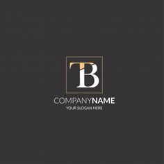 letter b logo design with black background