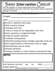 the student's checklist is shown in black and white