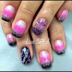 ###BIKER GIRL Harley Davidson Nails Ideas, Motorcycle Nails Designs, Harley Davidson Nails Design