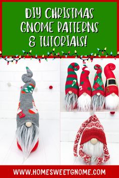 christmas gnomes and gnome hats with text overlay