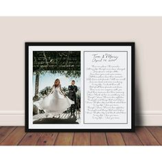 a framed wedding photo with the words, you're very special