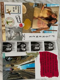 an altered collage with pictures and words on it