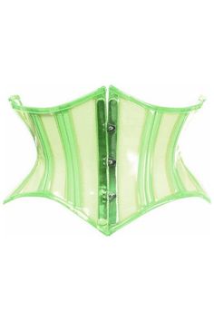 Under bust corset in a flattering curvy cut Clear color tinted fabric Front Busk Closure 20 plastic double bones 4 static flat steel boned along the front busk and back lacing Lace-Up Back Hand Wash Under Bust Corset, Cincher Corset, Green Corset, Waist Cincher Corset, Striped Short Sleeve Shirt, Dress Bra, Waist Cincher, Colour Tint, Beach Wears