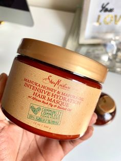 Shea Moisture Intensive Hydration Hair Masque, Hair Mask Shea Moisture, Shea Hair Mask, Manuka Honey Hair Mask, Shea Moisture Aesthetic, Shea Moisture Hair Mask, Shea Moisture Mask, Shea Moisture Masque, Shea Moisture Manuka Honey