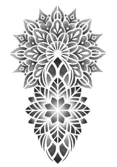 a black and white drawing of a flower with many petals on it's side