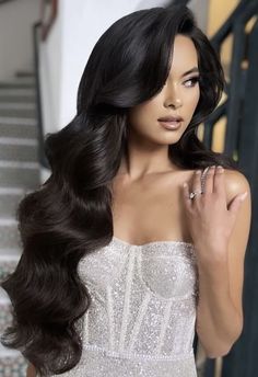 Glam Wedding Hair, Hollywood Glam Hair, Hollywood Curls, Long Hair Waves, Pageant Hair, Hollywood Hair, Bridal Hair Inspiration, Curls For Long Hair