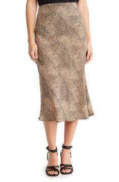 Renee C Ditsy Leopard Print Midi Skirt | Nordstromrack Leopard Print Midi Skirt, Lightweight Skirt, Fall Lookbook, Printed Midi Skirt, Dress Sewing Patterns, Sewing Dresses, Abstract Print, Nordstrom Rack, Sequin Skirt