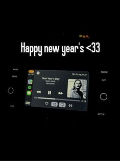 the new year's message is displayed on an ipod