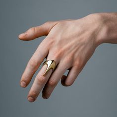 Spiked ring inspired by gothic motifs. Materials: Stainless Steel Vitaly Jewelry, Gothic Motifs, Futuristic Jewelry, Typeface Typography, Spike Ring, Hinged Ring, Steel Detail, Stainless Steel Accessories, Gold Rings Fashion