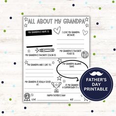 a father's day printable for grandpa