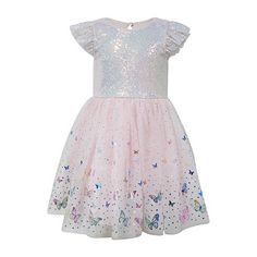 This Lilt short-sleeve dress for little girls is one she'll be excited to wear for special occasions. It's crafted with a shimmering bodice and a layered tutu skirt featuring a butterfly pattern and glitter accents and has a round neck, flutter sleeves, and a knee length that's perfect for twirling. Pair it with ballet flats. Closure Type: ButtonNeckline: Round NeckSleeve Length: Short SleeveSleeve Style: Flutter SleeveApparel Length: 25.5 InchesDress Length: Knee LengthFiber Content: 100% Polye Layered Tutu Skirt, Tutu Dress Pink, Kids Tutu Dress, Pink Tutu Dress, Tutu Dresses, Tutu Skirt, Butterfly Pattern, Tutu Dress