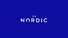 the nordic logo on a blue background