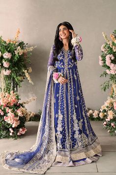 Mastani Evening Luxury Chiffon Collection UnStitched Victoria Blue Latest Pakistani Salwar Kameez Punjabi Suit Designer Wear Modest Girl, Pakistani Actors, Lace Accessories, Chiffon Collection, Silk Trousers, Pakistani Dress Design, Net Dupatta, Pakistani Designers, Designer Suits