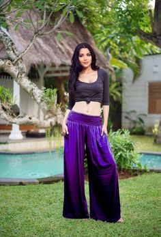 6 Rayon Crinkle, Wide Leg Palazzo Pants, Palazzo Pants, 3 Weeks, Wide Leg, Indonesia, Wardrobe, Purple, Pants