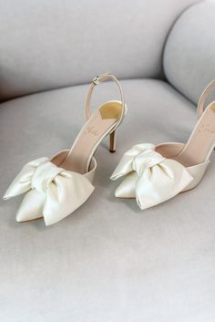 Ivory Bow Wedding Sandals With Slingback, Bridal Shoeswith Pointy High Heels and Closed Pointy Toe From Satin, Slingback Wedding Pumps - Etsy Wedding Shoes With 4-inch Open Heel, Wedding Slingback Pumps With 4-inch Heel, Wedding Ankle Strap Sandals With Satin Bow, Wedding Heels With Bow Straps And Ankle Strap, Open Toe Slingback Sandals With 4-inch Heel For Wedding, Wedding High Heels With Bow Straps, Wedding Sandals With Bow And Open Heel, Wedding Heels With Bow Straps And Open Toe, Wedding Open Toe Heels With Bow Straps