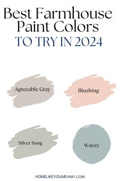 the best farmhouse house paint colors to try in 2014, including silver gray and blue