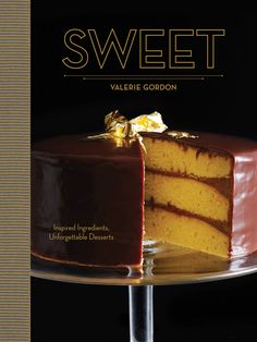 the cookbook cover for sweet by vale b gordon