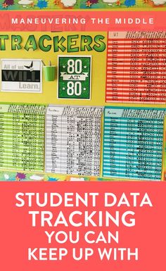 a poster with the words student data tracking you can keep up with