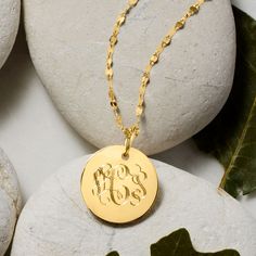 Ross-Simons - Single-Initial - Italian 14kt Yellow Gold Personalized Disc Necklace. 18". Make it personal! Shining in polished 14kt yellow gold, this stylish disc pendant necklace can be personalized with a single initial in script (shown) or block type. FREE engraving. Suspends from a Lumachina chain with a 2" extender. Made in Italy. Springring clasp, 14kt yellow gold disc pendant necklace. Gold Disc, Disc Pendant, Disc Necklace, Initials, Monogram, Yellow Gold, Pendant Necklace, Italy, Chain