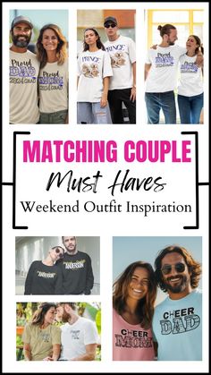 Matching tshirts are the perfect items to coordinate a couples photo shoot. Just married? New couple? Need a gift idea for lovebirds or gift ideas for a bride and groom? Whether you're going for a boho, trendy, or classic look for a photoshoot session for spring or summer, this collection of digital downloads has got you covered! Shop @beautifulmoments828 today for the best deals! Cheerleading Quotes, Matching Tshirts, Christian Church Outfit, Family Photoshoot Outfits, New Couple, Couples Photo, Pre Wedding Photoshoot, Weekend Outfit