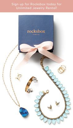 Unlimited Jewelry for $19/mo? Yes, please! Hit refresh on your look with Rocksbox�the jewelry subscription service that allows you to stay on trend with your accessories for only $19/mo.  Sign up to receive a curated box of designer jewelry from designers such as Kendra Scott, Gorjana, House of Harlow and Loren Hope. Premium Jewelry, Casual Chique, Yes Please, Subscription Box, Pretty Jewellery, Designer Jewelry, Making Ideas, Just In Case, Beautiful Jewelry