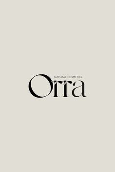 the word ora is written in black and white