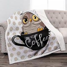 Buy Jekeno Owl Blanket Hat Coffee Cup Print Gifts for Women Kids Girls Mom Home Bedroom Living Room Decor Soft Cozy Lightweight Cartoon Throw Blankets 50x60 196 Cup Print, Owl Blanket, Coverlet Bedding, Owl Cartoon, Bed Throw Blanket, Lightweight Blanket, Printed Cups, Girl Mom, Throw Blankets