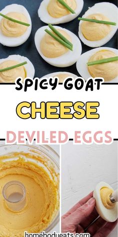 how to make spicy goat cheese deviled eggs for appetizers and desserts