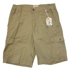 Nwt Field & Stream Comfort Waist Band Khaki Cargo Shorts New With Tags Machine Wash Elastic On Each Side Button And Zip Closure 100% Cotton Size M Measures: Length: 10.5'' Waist: 33.5'' K85 Casual Bermuda Bottoms For Outdoor, Kahki Shorts, Khaki Cargo Shorts, Ideal Wardrobe, Women Camping, Womens Khakis, Hiking Shorts, Cotton Chinos, Hiking Women