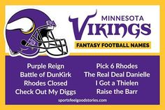 minnesota vikings fantasy football name tag