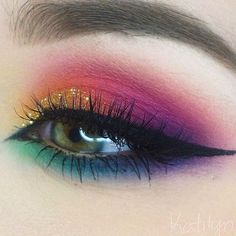 Machiaj Smokey Eyes, Hd Make Up, Mekap Mata, Alat Makeup, Eyeshadow Products, Pride Makeup, Colorful Eye Makeup