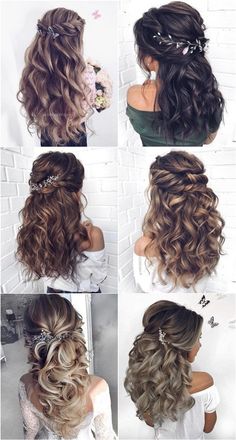 Updo Wedding Hairstyles, Down Wedding Hairstyles, Half Up Half Down Wedding, Half Up Half Down Hair Prom, Updo Wedding, Homecoming Hairstyles Updos, Hair Homecoming, Bridesmaid Hair Down, Homecoming Hair Down