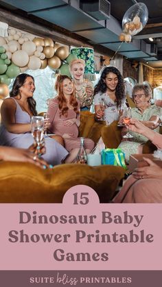 a group of women sitting around a baby shower